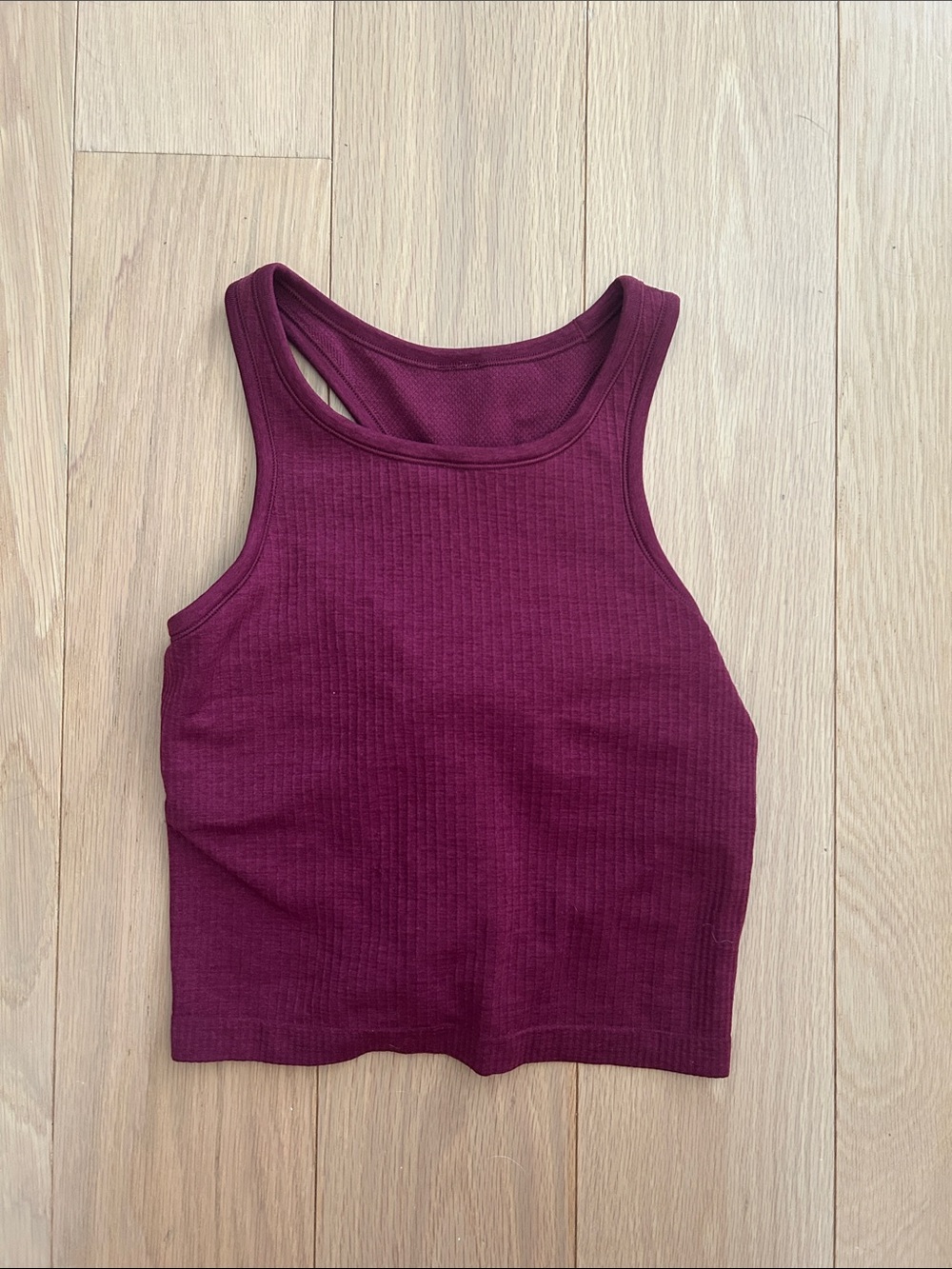 Lulu lemon crop top sports bra red/burgundy. Size XS